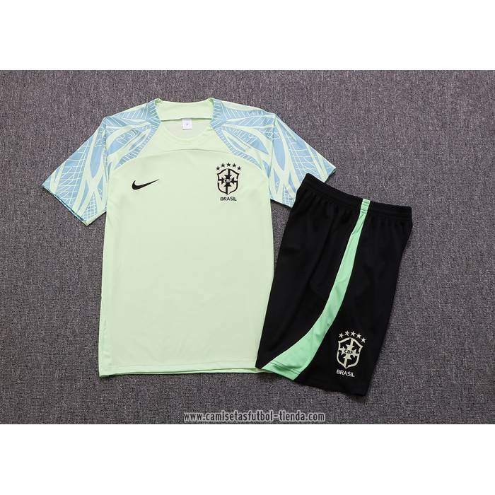 Chandal del Brasil 2022 2023 Manga Corta Verde - Pantalon Corto