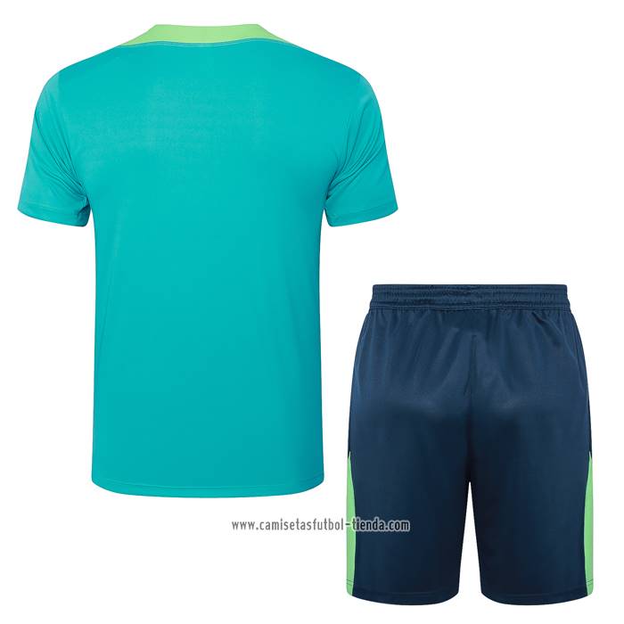 Chandal del Brasil 2024 2025 Manga Corta Verde - Pantalon Corto