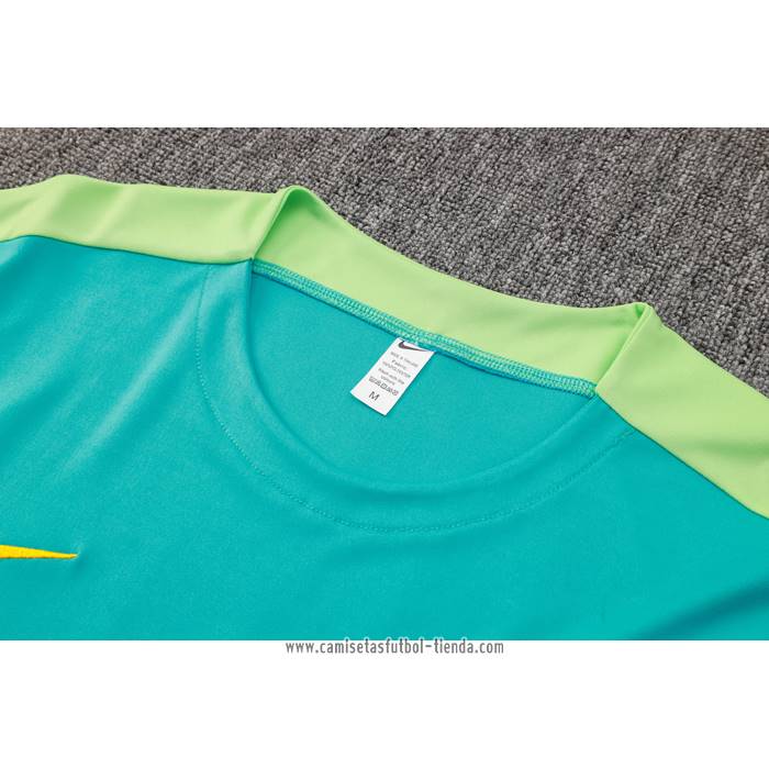 Chandal del Brasil 2024 2025 Manga Corta Verde - Pantalon Corto
