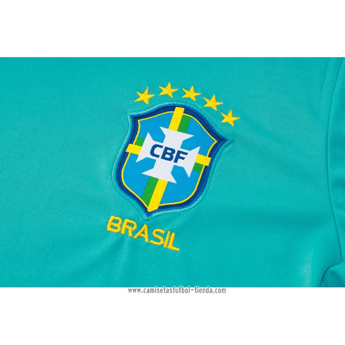 Chandal del Brasil 2024 2025 Manga Corta Verde - Pantalon Corto