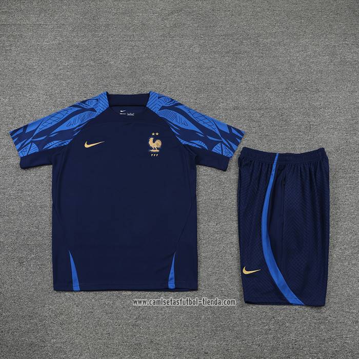 Chandal del Francia 2022-2023 Manga Corta Azul - Pantalon Corto