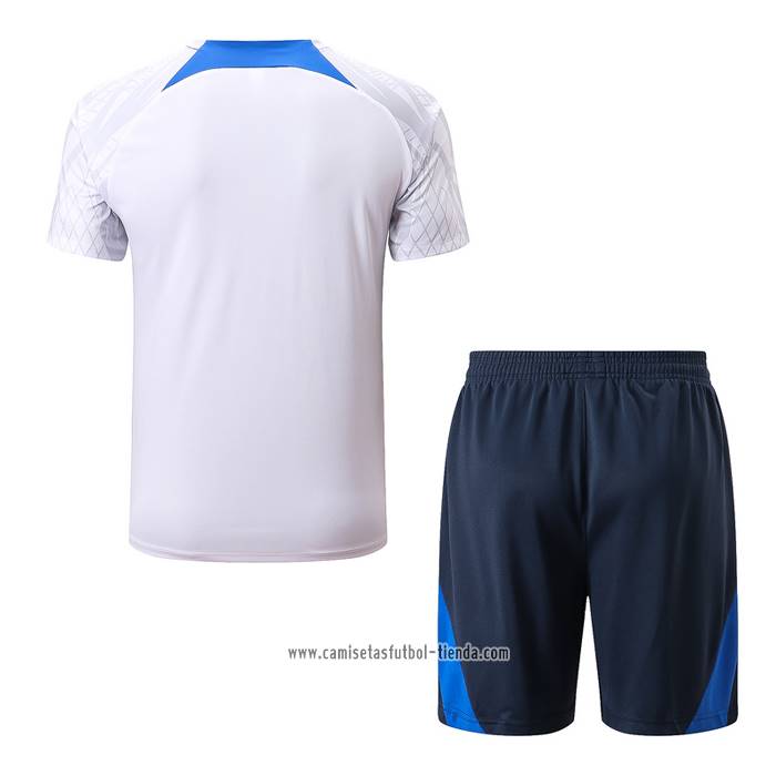 Chandal del Francia 2022 2023 Manga Corta Blanco - Pantalon Corto