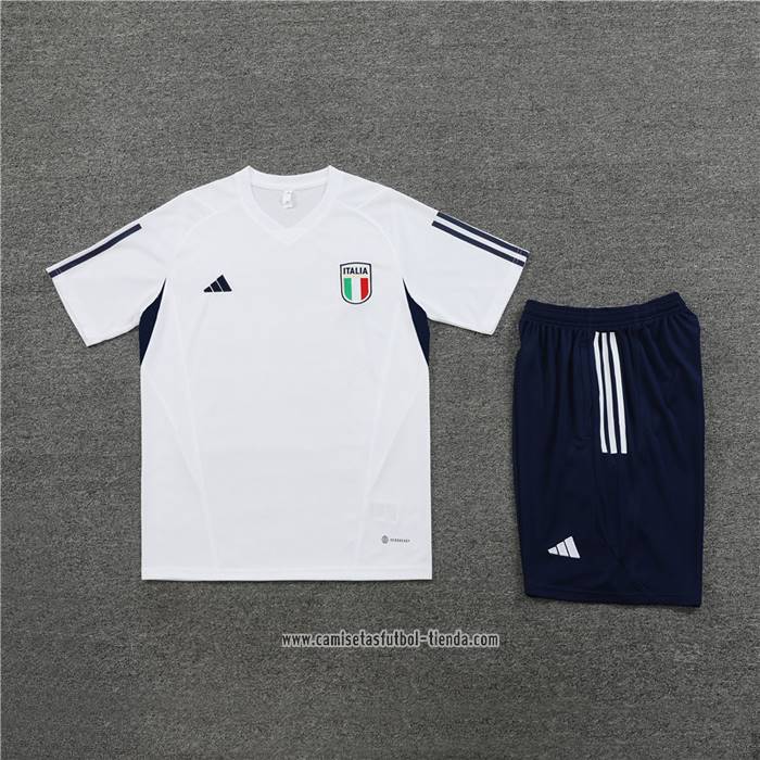 Chandal del Italia 2023 2024 Manga Corta Blanco - Pantalon Corto
