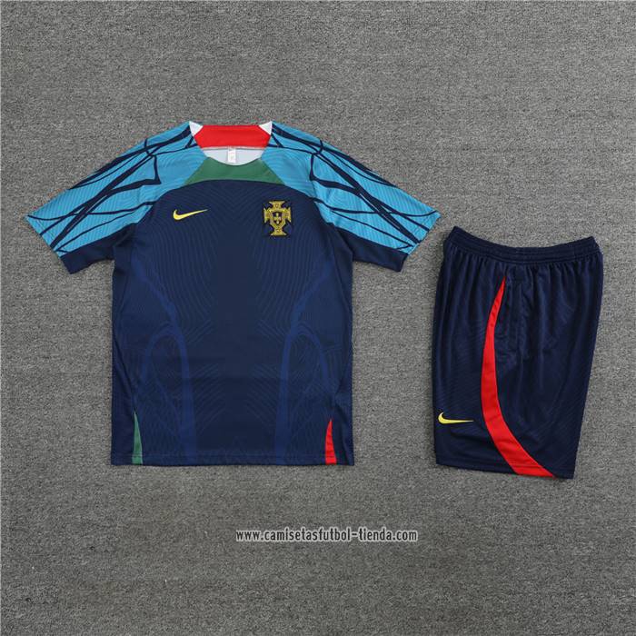 Chandal del Portugal 2022 2023 Manga Corta Azul - Pantalon Corto