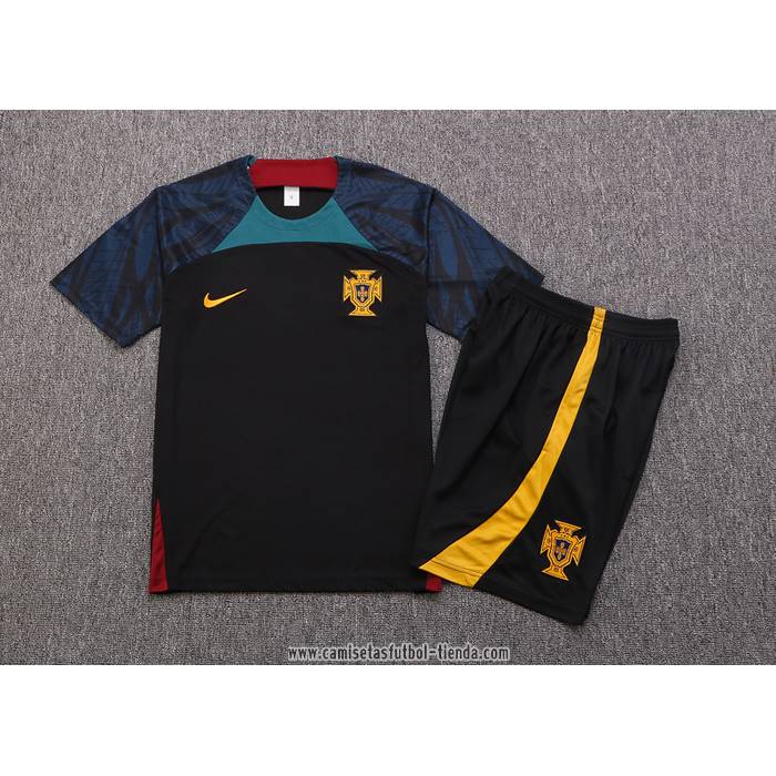 Chandal del Portugal 2022 2023 Manga Corta Negro - Pantalon Corto