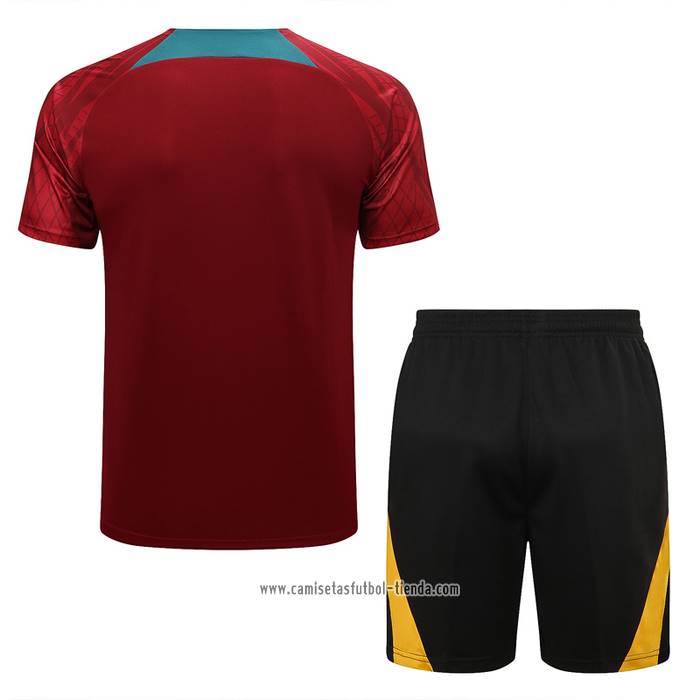 Chandal del Portugal 2022 2023 Manga Corta Rojo - Pantalon Corto