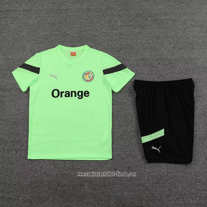 Chandal del Senegal 2023 2024 Manga Corta Verde - Pantalon Corto