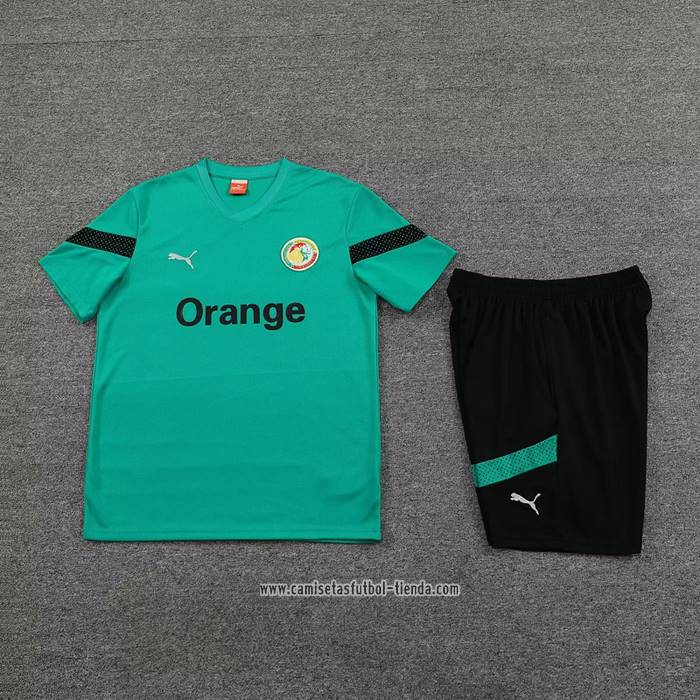 Chandal del Senegal 2023 2024 Manga Corta Verde - Pantalon Corto